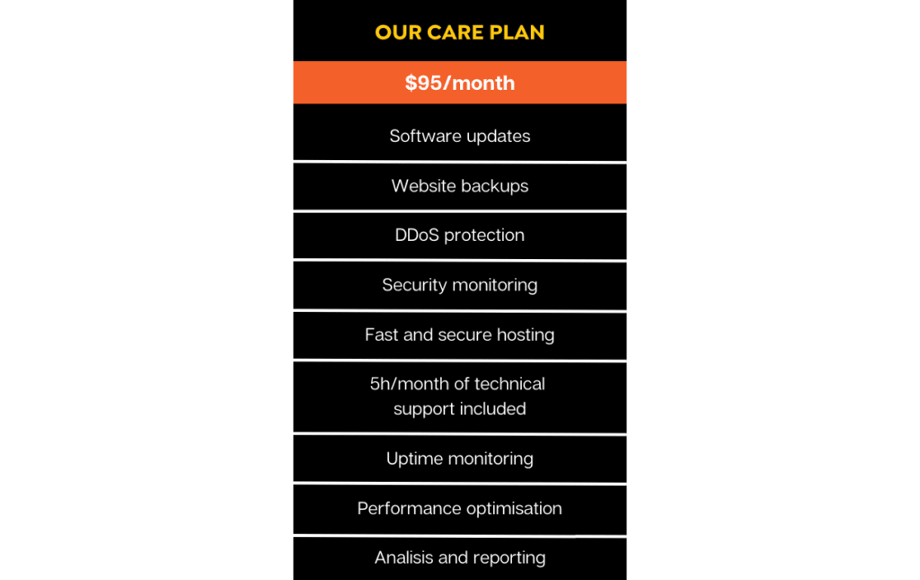 website care plan